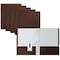 Better Office Products 2 Pocket Paper Folders Portfolio W/Prongs, Matte Texture, Letter Size, Brown, 50PK 84227 - alternate 1